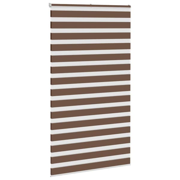 Rullgardin zebra brun 130x200 cm tyg bredd 125,9 cm polyester
