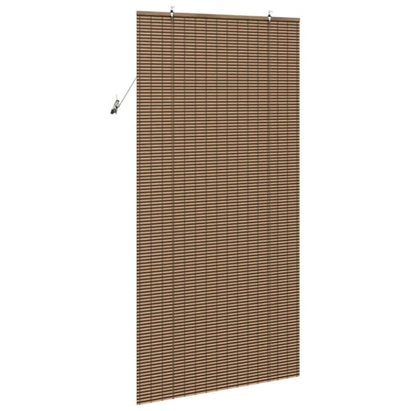 Rullgardin med gardiner Brun 110 x 220 cm Bambu