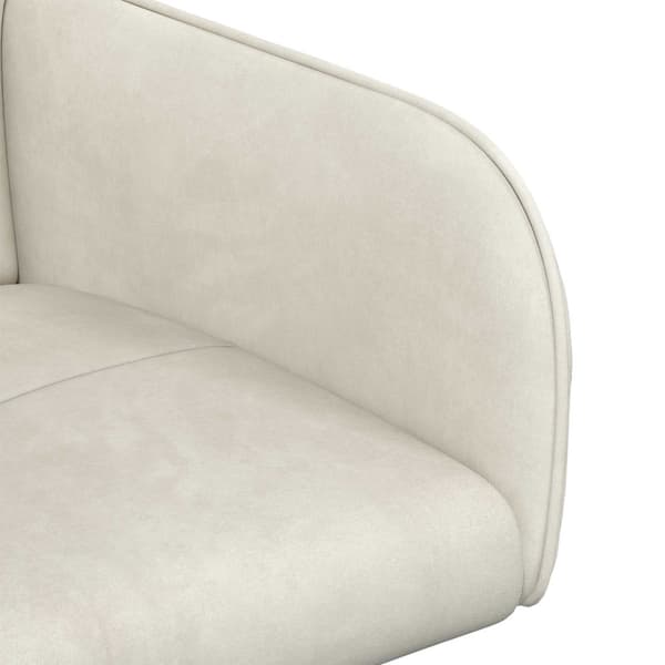Matstolar 4 pcs Sammet Gräddvit 59 x 56,5 x 86 cm