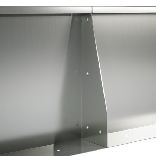 Stödvägg 2 st 80 x 12 x 50 cm Galvaniserat stål Silver