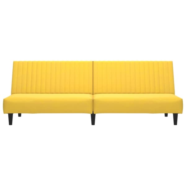 Bäddsoffa 2-sits gul sammet