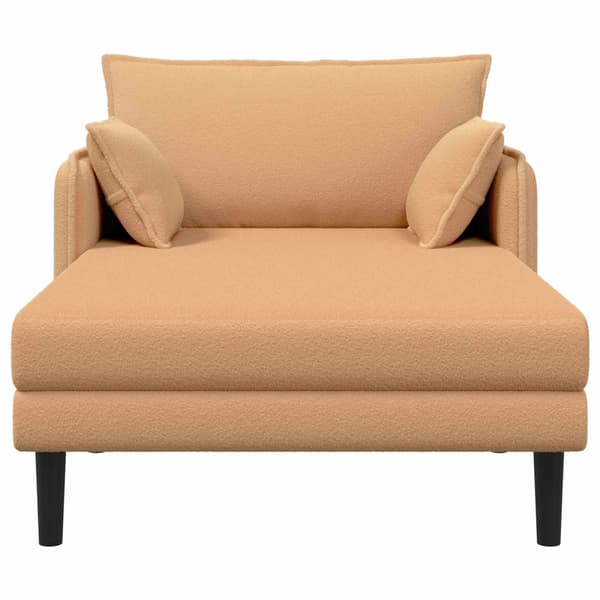 Stor schäslong Beige Bouclé