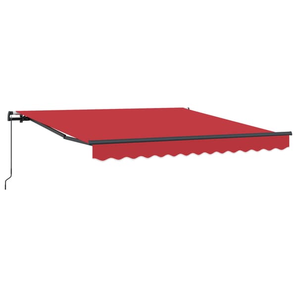 Utfällbar markis Röd 300 x 250 cm Polyester och Stål