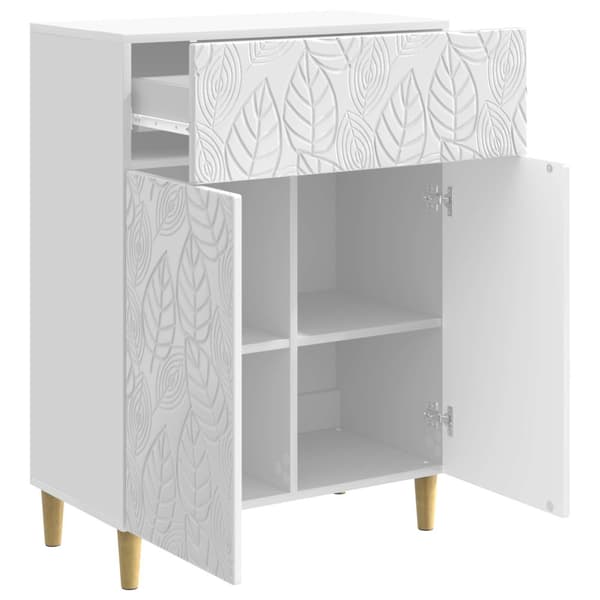 Sideboard Vit högglans 66 x 34,5 x 90 cm Konstruerat trä