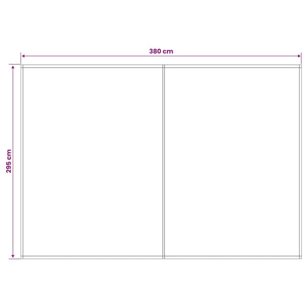 Markisväv Antracit och vitt 400 × 300 cm Polyester