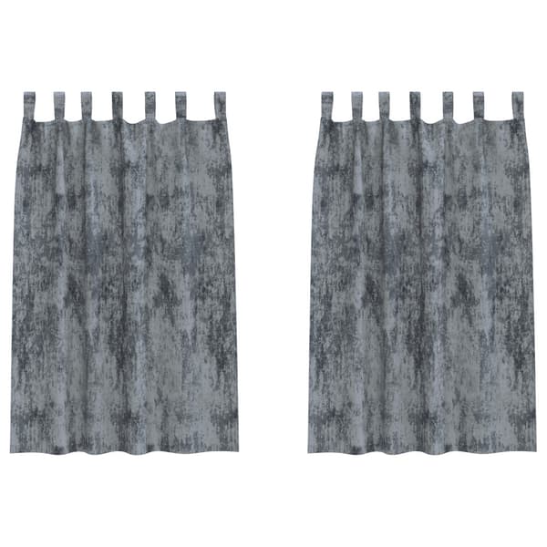 Sammetsgardiner 2 pcs Silvergrå 175 x 140 cm Sammet