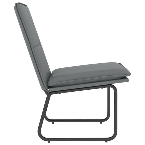 Loungestol grå 54x75x76 cm konstläder