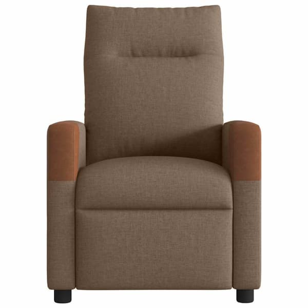 Elektrisk massagefåtölj brun tyg