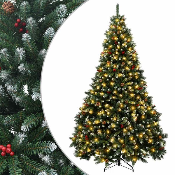 Plast Hingad Julgran 180 cm 300 LED-lampor Varmvit