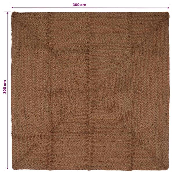 Områdesmatta Grå 300 x 300 cm Jute