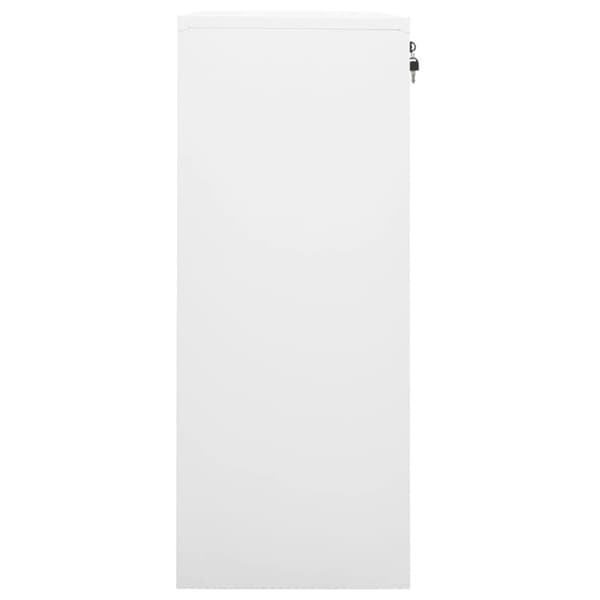 Dokumentskåp vit 90x40x102 cm stål