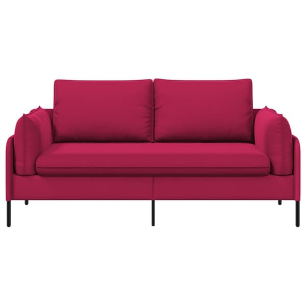 2-sits soffa 2-sits Vinröd 188 x 81 x 89 cm Sammet