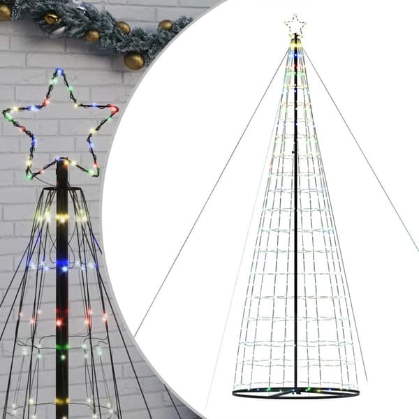 LED julgran 1534 LEDs färgglada 500 cm