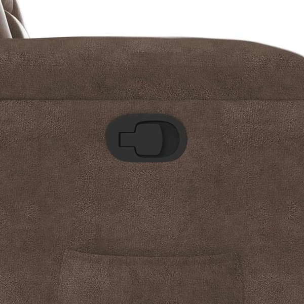 Reclinerfåtölj brun mikrofibertyg