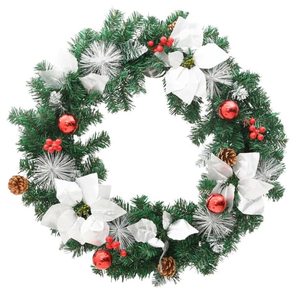 Julkrans med lysdioder grön 60 cm PVC