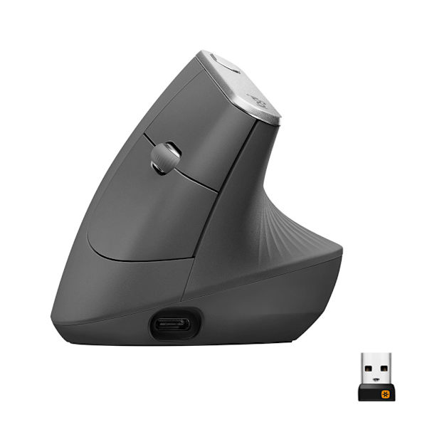 Logitech MX Vertical datormöss högerhand Trådlös RF + Bluetooth Optisk 4000 DPI