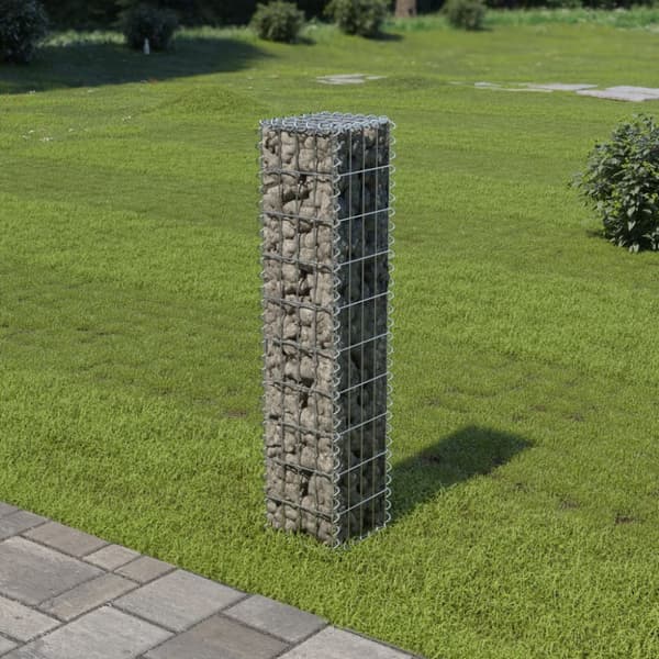 Gabionmur i galvaniserat stål 20x20x100 cm