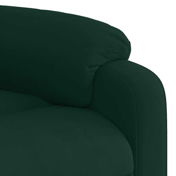 Massagefåtölj mörkgrön sammet