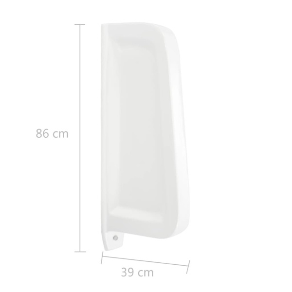 Skiljevägg för urinal keramik vit