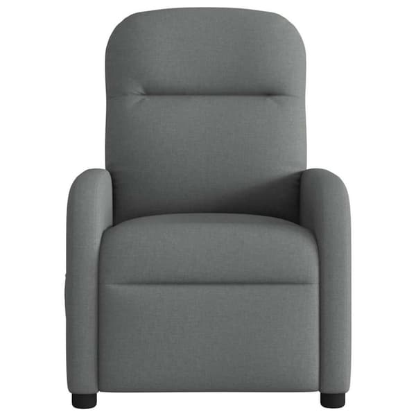 Massagefåtölj mörkgrå tyg
