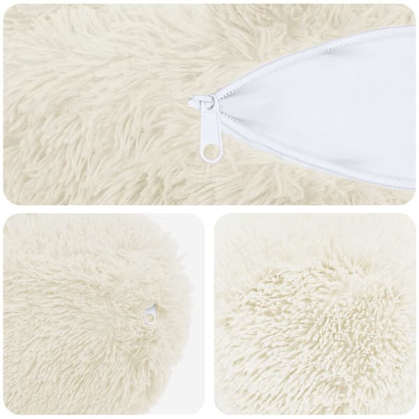 Kudde med kudde HEERLEN 6 st Vit PV Fleece
