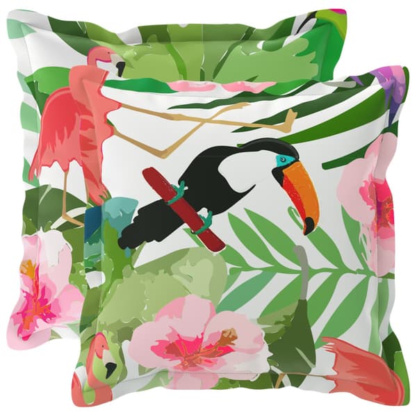 Kudde med kudde HOUTEN 2 st Flerfärgsdesign Polyester
