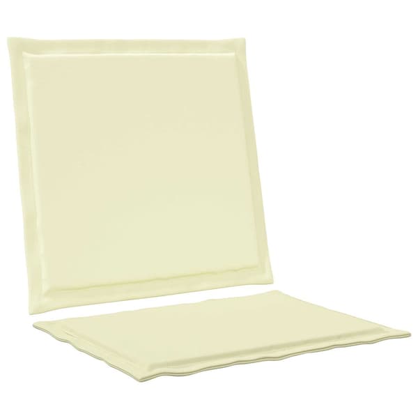 Sitt- och Ryggkuddar 4 pcs Gräddvit 47 x 45 x 2 cm Polyester