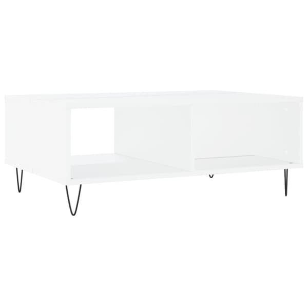 Soffbord vit 90x60x35 cm konstruerat trä