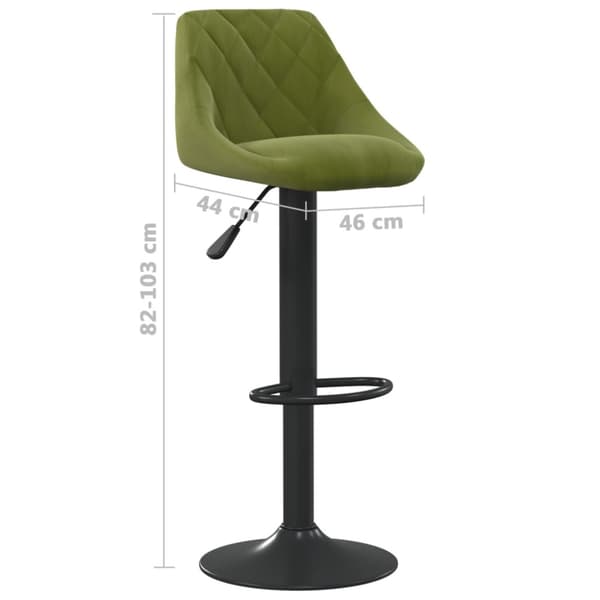 Barstol ljusgrön sammet