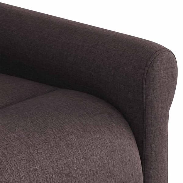 Reclinerfåtölj mörkbrun tyg