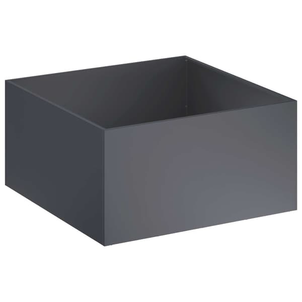 Trädgårdsplanterare 2 st Antracit 80 x 80 x 40 cm