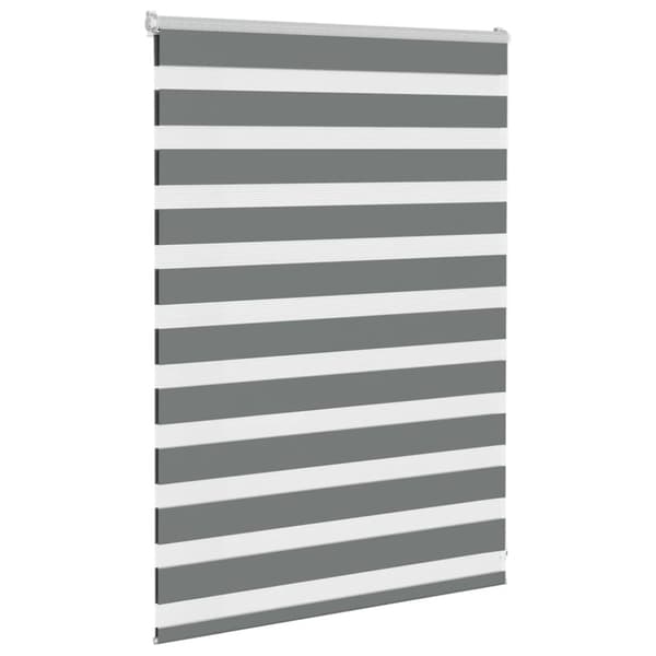 Rullgardin zebra mörkgrå 105x100 cm tyg bredd 100,9cm polyester