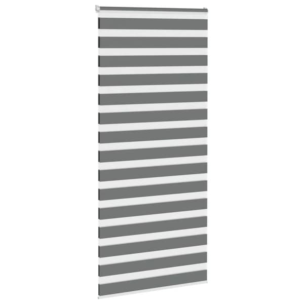 Rullgardin zebra mörkgrå 110x230 cm tyg bredd 105,9cm polyester