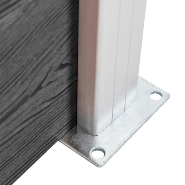 Staketpaneler WPC 699x105 cm svart