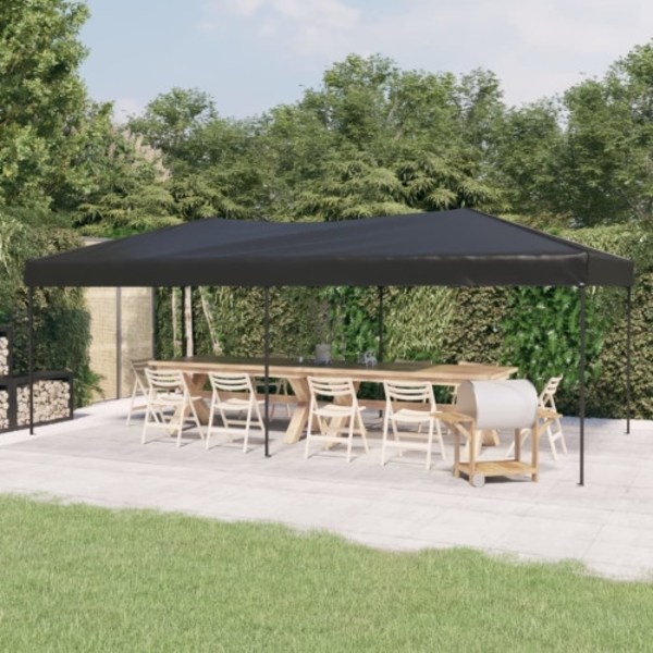 Hopfällbart partytält antracit 3x6 m