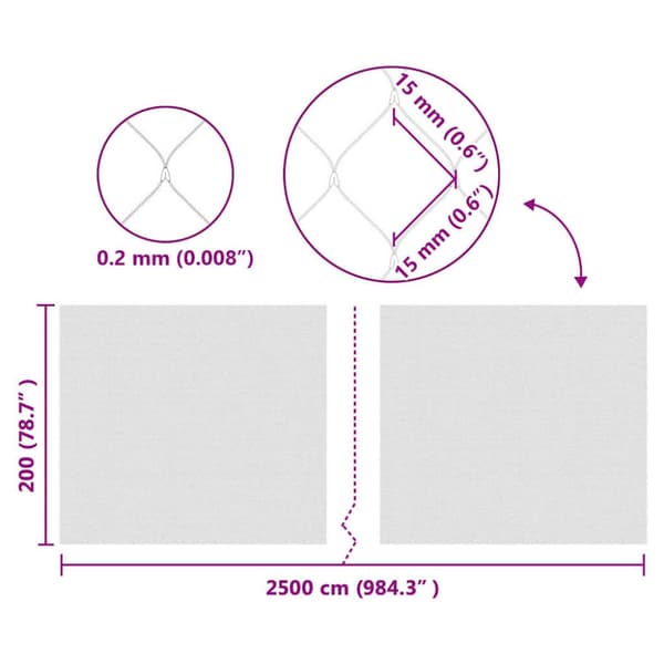 Fågel Skyddsnät Grön 2 x 25 m polyeten