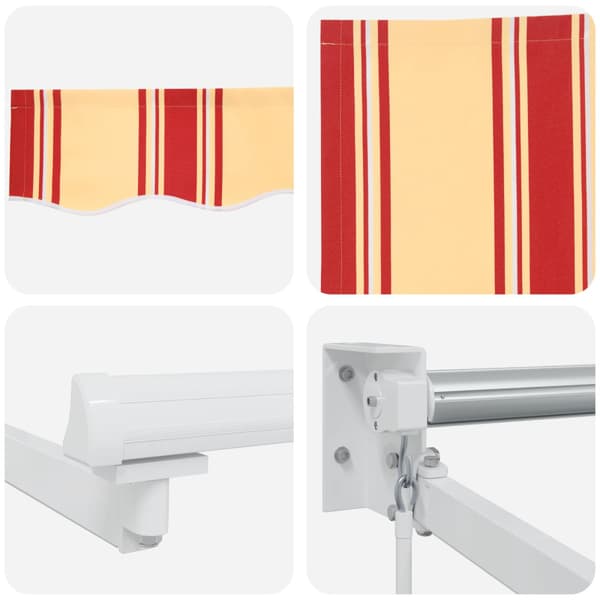 Manuell utdragbar markis med LED-lampor 3 x 2,5 m