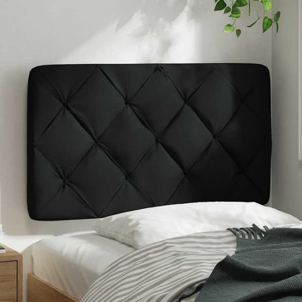 Headboard Cushion Black 80 cm Fabric
