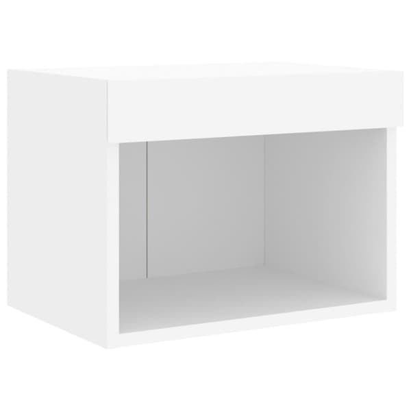 Väggmonterade sängbord LED-lampor 2 st vit