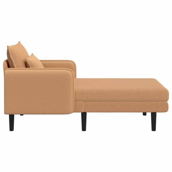 Stor schäslong Beige Bouclé