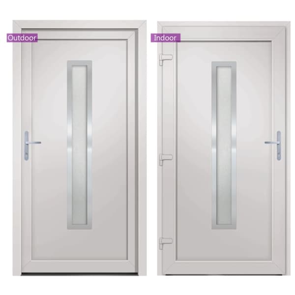 Ytterdörr vit 88x200 cm PVC