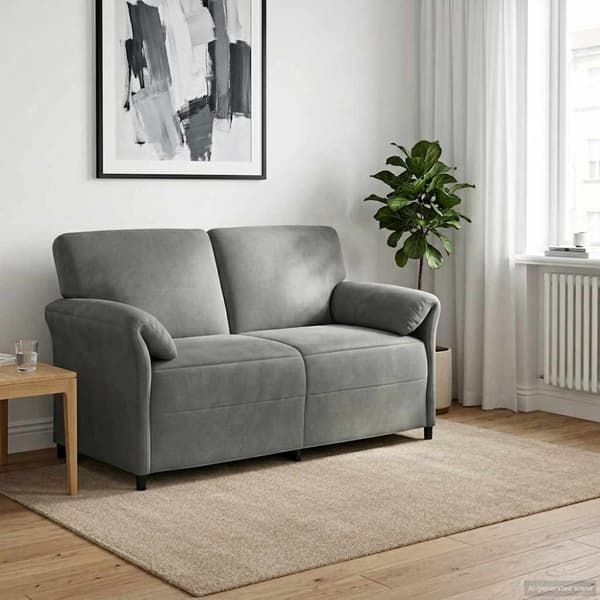 2-sits soffa Mörkgrå 158 x 83 x 95 cm Sammet
