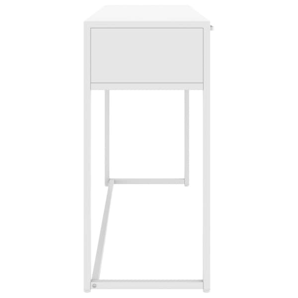 Konsolbord vit 106x35x75 cm stål