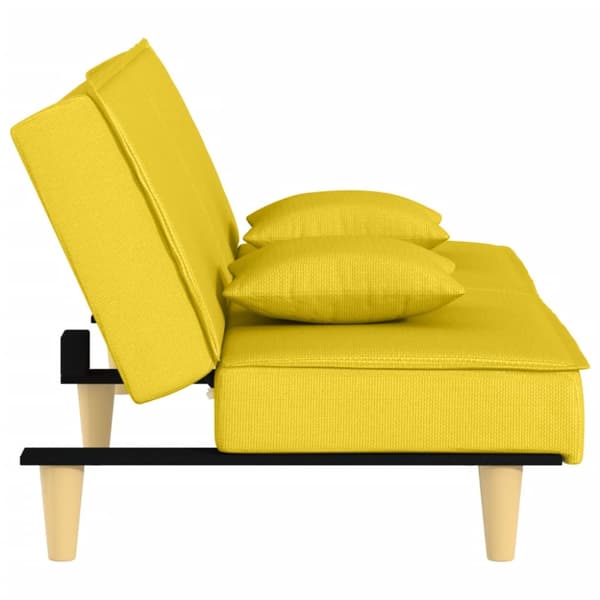 Bäddsoffa ljusgul tyg