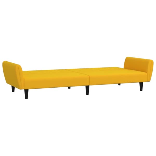 Bäddsoffa 2-sits gul sammet