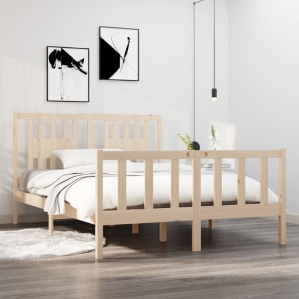 Sängram massivt trä 135x190 cm