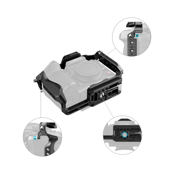 SmallRig 4824 HawkLock Quick Release Cage for Panasonic Lumix GH7 / GH6