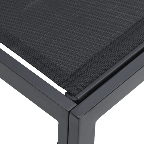 Trädgårdsoffset med kudde 10 pcs Svart Aluminium