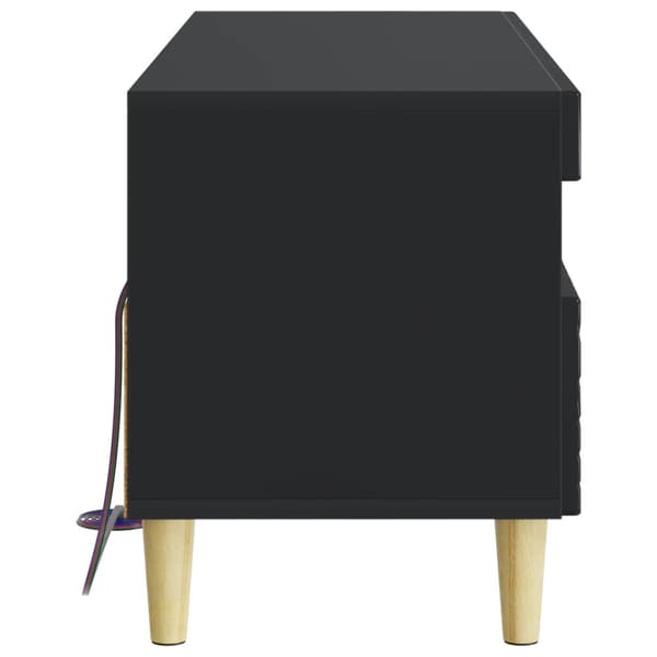 LED TV-skåp Svart Konstruerat trä