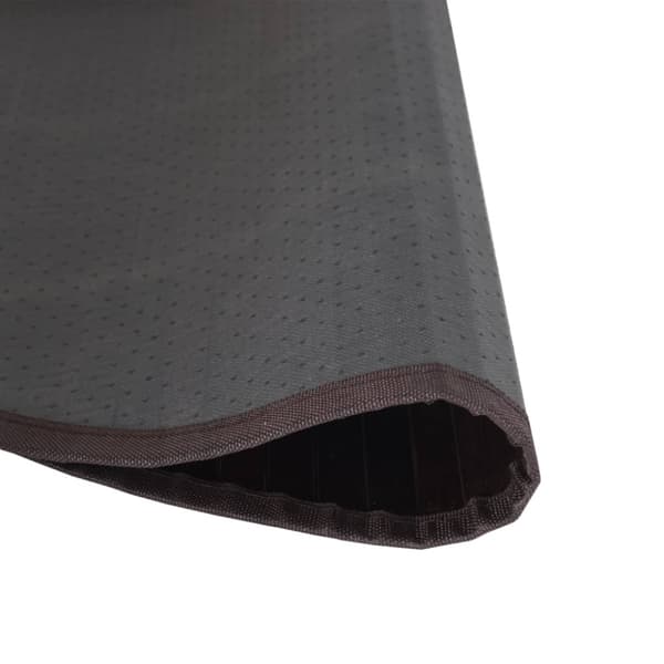 Matta rund mörkbrun 80 cm bambu